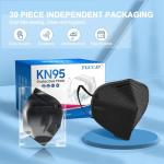 KN95 Face Masks 30pcs, 5-Layer Protection, Black