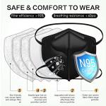 NIOSH Approved N95 Masks 20-Pack - Black
