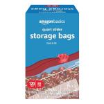 Amazon Basics Quart Slider Food Storage Bags, 120 Count