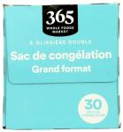 Whole Foods Freezer Bags, Gallon Size, 30 Count