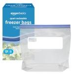Amazon Basics Reclosable Quart Freezer Bags, 120 Count