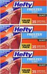 Hefty Quart Freezer Slider Bags, 105 Count