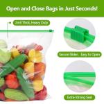 12 Pack of 5 Gallon Resealable Slider Bags