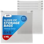 100 Count Slider Zip Food Storage Bags - 6"x6