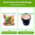 12 Pack of 5 Gallon Resealable Slider Bags