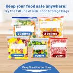 Jumbo 2 Gallon Slider Storage Bags, 50 Count