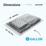 Large Zipper Storage Bags - 5 Gallon, 12 Pack