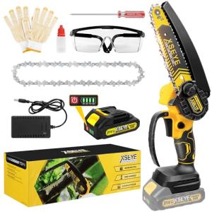 XSEYE Cordless Mini Chainsaw with Battery & Charger