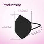 Miuphro 25 Pack KN95 Black Face Masks