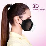 Miuphro 25 Pack KN95 Black Face Masks