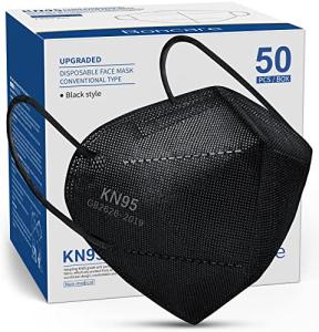 Boncare KN95 Black Face Masks 50 Pack