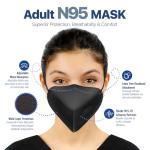 AccuMed BNX N95 Black Respirator Face Mask 50-Pack