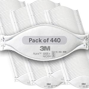 3M Aura N95 Respirator 9205+, Pack of 440