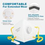 LotFancy N95 Masks with Breathing Valve, 10PCS
