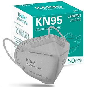50-Pack KN95 5-Layer Breathable Face Masks