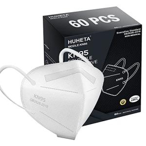 HUHETA KN95 Face Mask 60 Pack - 5-Ply Comfort