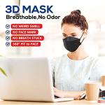 LEVENIS 100 Pack Black KN95 Face Masks