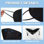 VERNASSA 50-Pack KN95 Black Face Masks