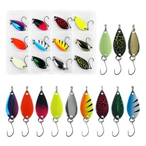Colorful Mini Fishing Spoon Lure Set, 12/24pcs