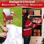 MICOCAH 8FT Inflatable Snowman with Colorful LEDs