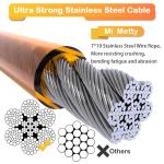 Heavy Duty 20ft Dog Tie Out Cable for Large Dogs