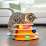 Interactive 3-Tier Cat Track Toy with Balls