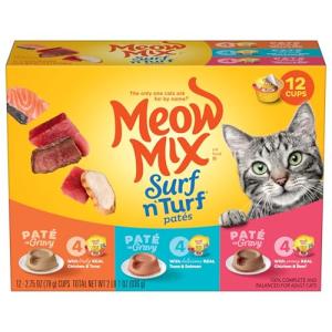Meow Mix Surf n' Turf Wet Cat Food Pack
