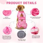 Lukovee Adjustable Dog Recovery Suit, Pink Tie-Dye