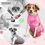 Lukovee Adjustable Dog Recovery Suit, Pink Tie-Dye