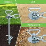 TOMBABY Heavy Duty Dog Tie Out Stake