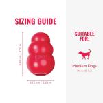 KONG Classic Natural Rubber Toy for Medium Dogs