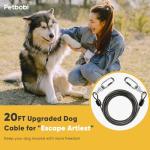 Heavy-Duty 20FT Dog Tie-Out Cable for Large Pets