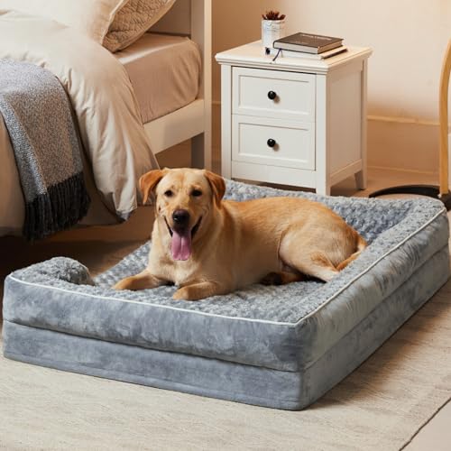 Orthopedic Bolster Dog Bed for Large Dogs