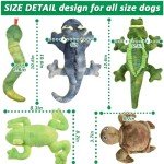 LECHONG Plush Squeaky Dog Toys 5-Pack Bundle