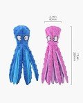 Squeaky Octopus Plush Toy for Puppies - 2 Pack