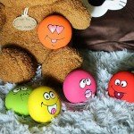 Dog Squeaky Toy Set with Smiling Face - 6 Pack