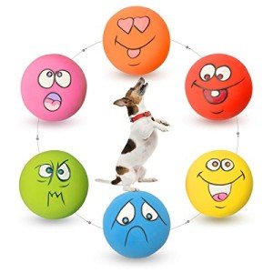 Soft Rubber Squeaky Dog Chew & Fetch Balls