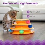Interactive 3-Tier Cat Track Toy with Balls