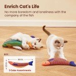 Interactive Catnip Crinkle Fish Toys - 3 Pack