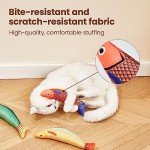 Interactive Catnip Crinkle Fish Toys - 3 Pack