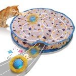 Interactive Chirping Cat Toy Ball in Pouch