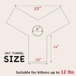 Collapsible 3-Way Cat Tunnel with Peek Hole