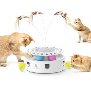 Potaroma 3in1 Interactive Cat Toy with Butterflies