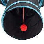 Collapsible 3-Way Cat Tunnel with Peek Hole