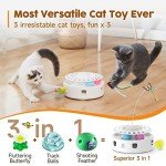 Potaroma 3in1 Interactive Cat Toy with Butterflies