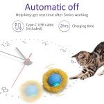Interactive Chirping Cat Toy Ball in Pouch