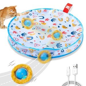 Interactive Cat Toy Fast Rolling Ball Play Mat