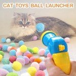 Cat Ball Launcher with 30 Plush Fuzzy Balls
