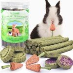 24PCS Natural Timothy Hay Sticks for Rabbits