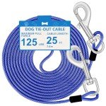 Heavy-Duty 25ft Dog Tie Out Cable for Large Dogs